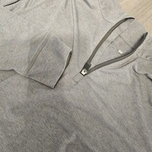 G/Fore Pullover Mens Large Gray Quarter Zip Athletic Golf Lightweight Big Logo‎